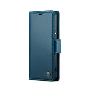 For Samsung Galaxy S22+ 5G CaseMe 023 Butterfly Buckle Litchi Texture RFID Anti-theft Leather Phone Case(Blue)