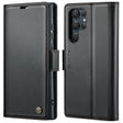 For Samsung Galaxy S22 Ultra 5G CaseMe 023 Butterfly Buckle Litchi Texture RFID Anti-theft Leather Phone Case(Black) - free shipping - PMC TechLife - Order now!