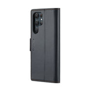For Samsung Galaxy S22 Ultra 5G CaseMe 023 Butterfly Buckle Litchi Texture RFID Anti-theft Leather Phone Case(Black)