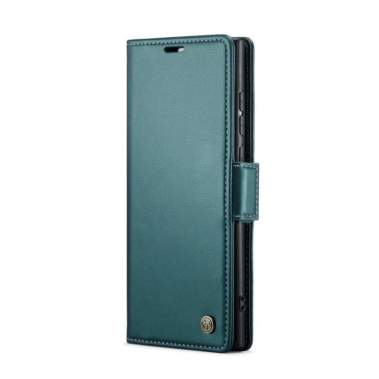 For Samsung Galaxy S22 Ultra 5G CaseMe 023 Butterfly Buckle Litchi Texture RFID Anti-theft Leather Phone Case(Pearly Blue)