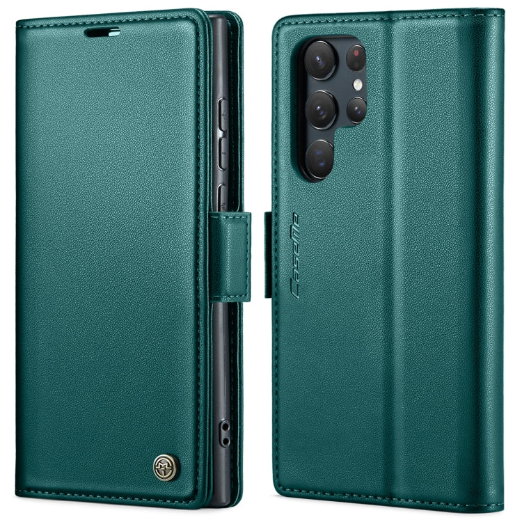 For Samsung Galaxy S22 Ultra 5G CaseMe 023 Butterfly Buckle Litchi Texture RFID Anti-theft Leather Phone Case(Pearly Blue) - free shipping - PMC TechLife - Order now!