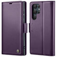 For Samsung Galaxy S22 Ultra 5G CaseMe 023 Butterfly Buckle Litchi Texture RFID Anti-theft Leather Phone Case(Pearly Purple) - free shipping - PMC TechLife - Order now!