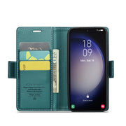 For Samsung Galaxy S23 5G CaseMe 023 Butterfly Buckle Litchi Texture RFID Anti-theft Leather Phone Case(Pearly Blue)