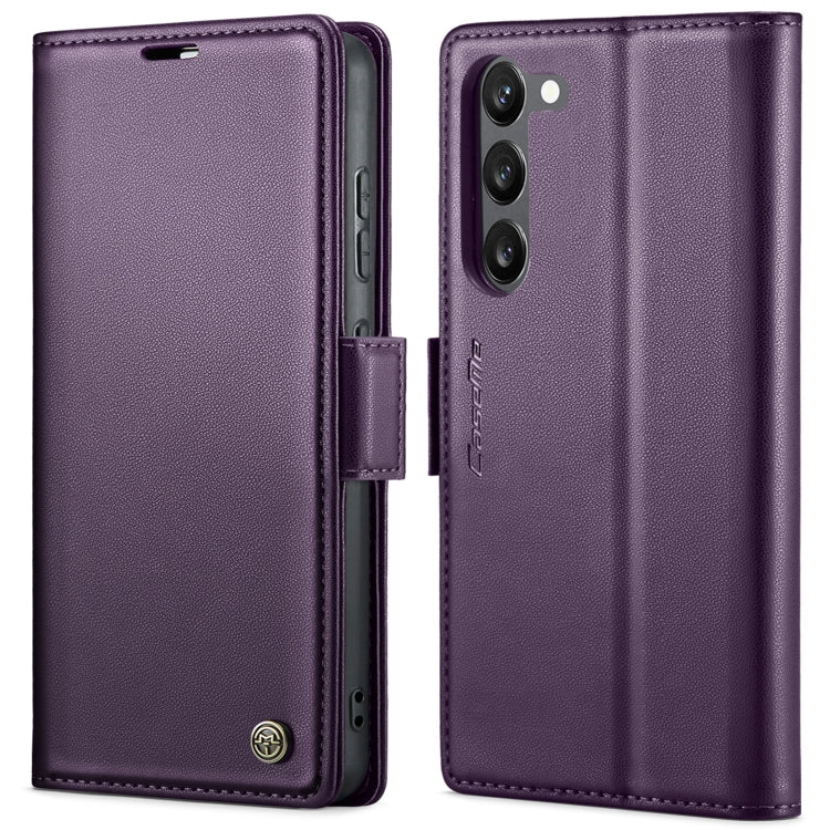 For Samsung Galaxy S23 5G CaseMe 023 Butterfly Buckle Litchi Texture RFID Anti-theft Leather Phone Case(Pearly Purple) - free shipping - PMC TechLife - Order now!