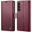 For Samsung Galaxy S23+ 5G CaseMe 023 Butterfly Buckle Litchi Texture RFID Anti-theft Leather Phone Case(Wine Red) - free shipping - PMC TechLife - Order now!