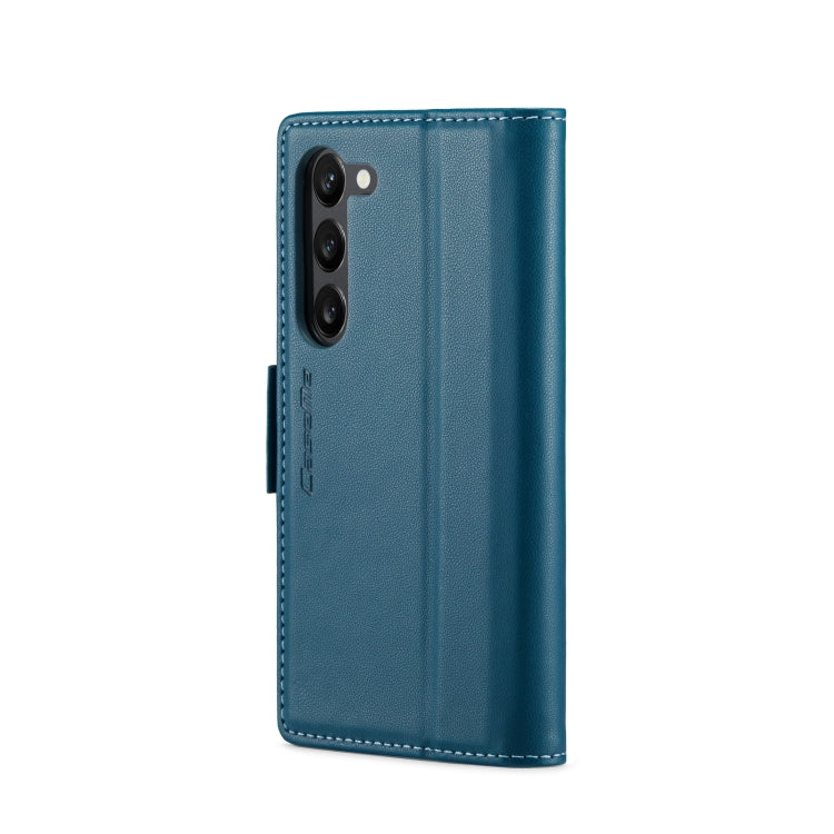 For Samsung Galaxy S23+ 5G CaseMe 023 Butterfly Buckle Litchi Texture RFID Anti-theft Leather Phone Case(Blue)