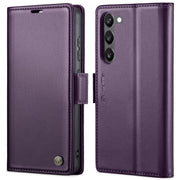 For Samsung Galaxy S23+ 5G CaseMe 023 Butterfly Buckle Litchi Texture RFID Anti-theft Leather Phone Case(Pearly Purple)
