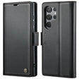 For Samsung Galaxy S23 Ultra 5G CaseMe 023 Butterfly Buckle Litchi Texture RFID Anti-theft Leather Phone Case(Black) - free shipping - PMC TechLife - Order now!