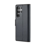 For Samsung Galaxy S23 Ultra 5G CaseMe 023 Butterfly Buckle Litchi Texture RFID Anti-theft Leather Phone Case(Black)