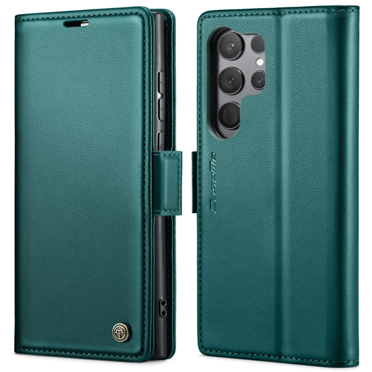 For Samsung Galaxy S23 Ultra 5G CaseMe 023 Butterfly Buckle Litchi Texture RFID Anti-theft Leather Phone Case(Pearly Blue) - free shipping - PMC TechLife - Order now!