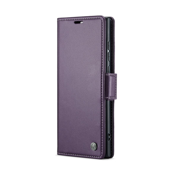 For Samsung Galaxy S23 Ultra 5G CaseMe 023 Butterfly Buckle Litchi Texture RFID Anti-theft Leather Phone Case(Pearly Purple) - free shipping - PMC TechLife - Order now!