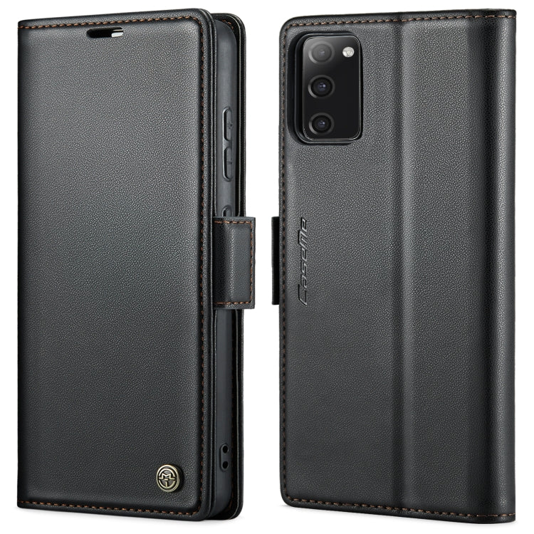For Samsung Galaxy S20 FE CaseMe 023 Butterfly Buckle Litchi Texture RFID Anti-theft Leather Phone Case(Black) - free shipping - PMC TechLife - Order now!