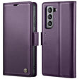 For Samsung Galaxy S21 FE 5G CaseMe 023 Butterfly Buckle Litchi Texture RFID Anti-theft Leather Phone Case(Pearly Purple) - free shipping - PMC TechLife - Order now!
