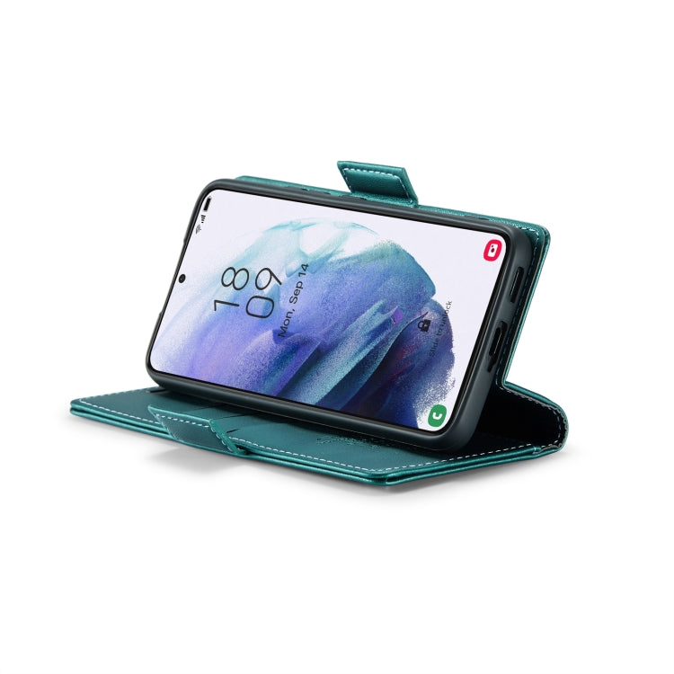 For Samsung Galaxy S21 5G CaseMe 023 Butterfly Buckle Litchi Texture RFID Anti-theft Leather Phone Case(Pearly Blue) - free shipping - PMC TechLife - Order now!