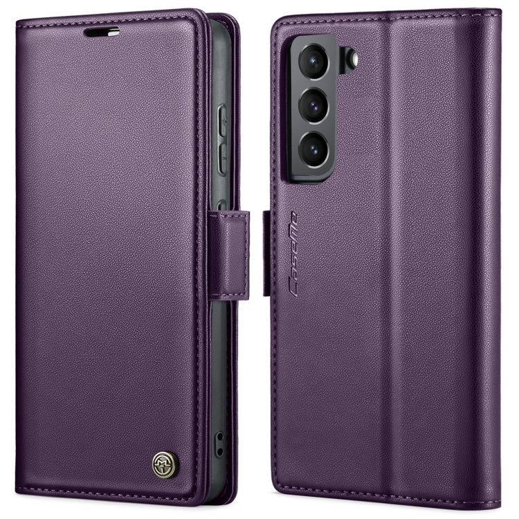 For Samsung Galaxy S21 5G CaseMe 023 Butterfly Buckle Litchi Texture RFID Anti-theft Leather Phone Case(Pearly Purple) - free shipping - PMC TechLife - Order now!