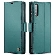 For Samsung Galaxy A30s / A50s / A50 CaseMe 023 Butterfly Buckle Litchi Texture RFID Anti-theft Leather Phone Case(Pearly Blue)