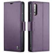 For Samsung Galaxy A30s / A50s / A50 CaseMe 023 Butterfly Buckle Litchi Texture RFID Anti-theft Leather Phone Case(Pearly Purple)