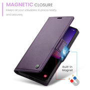 For Samsung Galaxy A30s / A50s / A50 CaseMe 023 Butterfly Buckle Litchi Texture RFID Anti-theft Leather Phone Case(Pearly Purple)