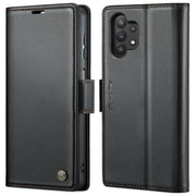 For Samsung Galaxy A32 5G / M32 5G CaseMe 023 Butterfly Buckle Litchi Texture RFID Anti-theft Leather Phone Case(Black)