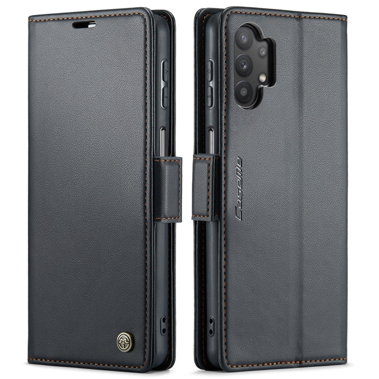 For Samsung Galaxy A32 5G / M32 5G CaseMe 023 Butterfly Buckle Litchi Texture RFID Anti-theft Leather Phone Case(Black)