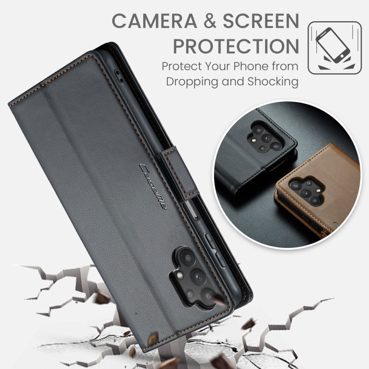 For Samsung Galaxy A32 5G / M32 5G CaseMe 023 Butterfly Buckle Litchi Texture RFID Anti-theft Leather Phone Case(Black)