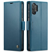 For Samsung Galaxy A32 5G / M32 5G CaseMe 023 Butterfly Buckle Litchi Texture RFID Anti-theft Leather Phone Case(Blue)