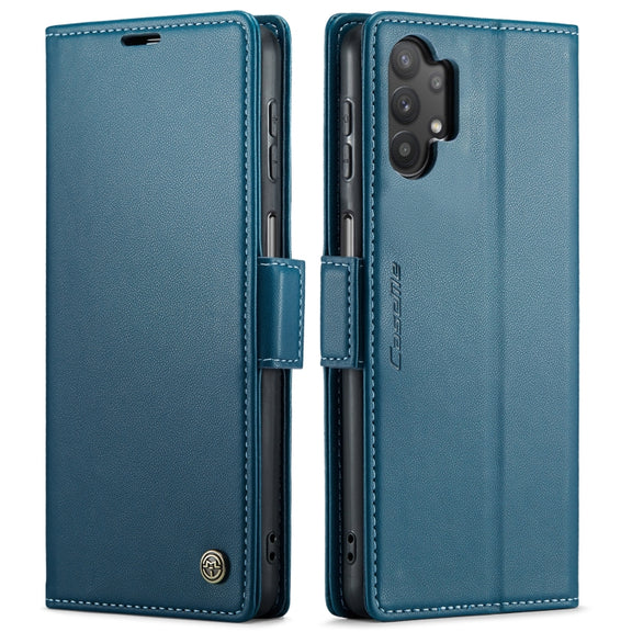 For Samsung Galaxy A32 5G / M32 5G CaseMe 023 Butterfly Buckle Litchi Texture RFID Anti-theft Leather Phone Case(Blue)