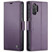 For Samsung Galaxy A32 5G / M32 5G CaseMe 023 Butterfly Buckle Litchi Texture RFID Anti-theft Leather Phone Case(Pearly Purple)