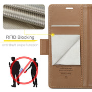 For Samsung Galaxy A40 CaseMe 023 Butterfly Buckle Litchi Texture RFID Anti-theft Leather Phone Case(Brown)