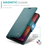 For Samsung Galaxy A40 CaseMe 023 Butterfly Buckle Litchi Texture RFID Anti-theft Leather Phone Case(Pearly Blue)