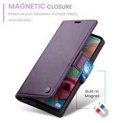 For Samsung Galaxy A71 4G CaseMe 023 Butterfly Buckle Litchi Texture RFID Anti-theft Leather Phone Case(Pearly Purple)