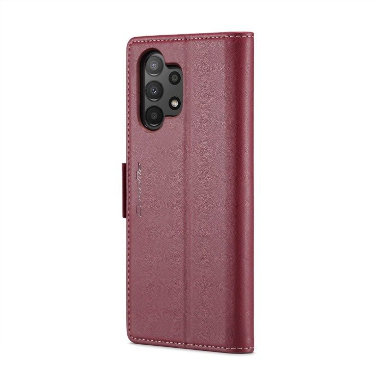 For Samsung Galaxy A13 4G/5G/A04s/A04/M13 5G CaseMe 023 Butterfly Buckle Litchi Texture RFID Anti-theft Leather Phone Case(Wine Red)