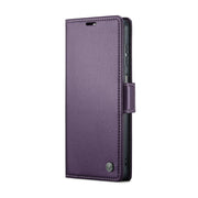 For Samsung Galaxy A13 4G/5G/A04s/A04/M13 5G CaseMe 023 Butterfly Buckle Litchi Texture RFID Anti-theft Leather Phone Case(Pearly Purple)