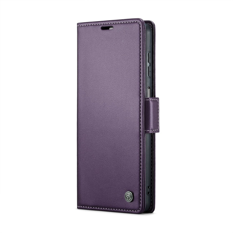 For Samsung Galaxy A13 4G/5G/A04s/A04/M13 5G CaseMe 023 Butterfly Buckle Litchi Texture RFID Anti-theft Leather Phone Case(Pearly Purple)
