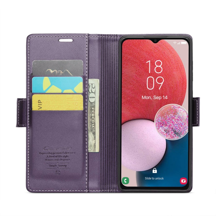 For Samsung Galaxy A13 4G/5G/A04s/A04/M13 5G CaseMe 023 Butterfly Buckle Litchi Texture RFID Anti-theft Leather Phone Case(Pearly Purple) - free shipping - PMC Jewellery - Order now!