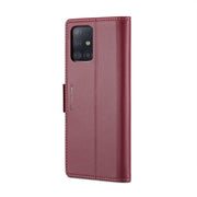 For Samsung Galaxy A51 4G/M40s CaseMe 023 Butterfly Buckle Litchi Texture RFID Anti-theft Leather Phone Case(Wine Red)