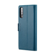 For Samsung Galaxy A70/A70s CaseMe 023 Butterfly Buckle Litchi Texture RFID Anti-theft Leather Phone Case(Blue)