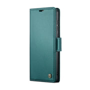 For Samsung Galaxy A70/A70s CaseMe 023 Butterfly Buckle Litchi Texture RFID Anti-theft Leather Phone Case(Pearly Blue)