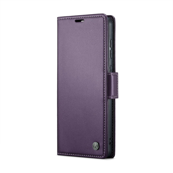 For Samsung Galaxy A70/A70s CaseMe 023 Butterfly Buckle Litchi Texture RFID Anti-theft Leather Phone Case(Pearly Purple)