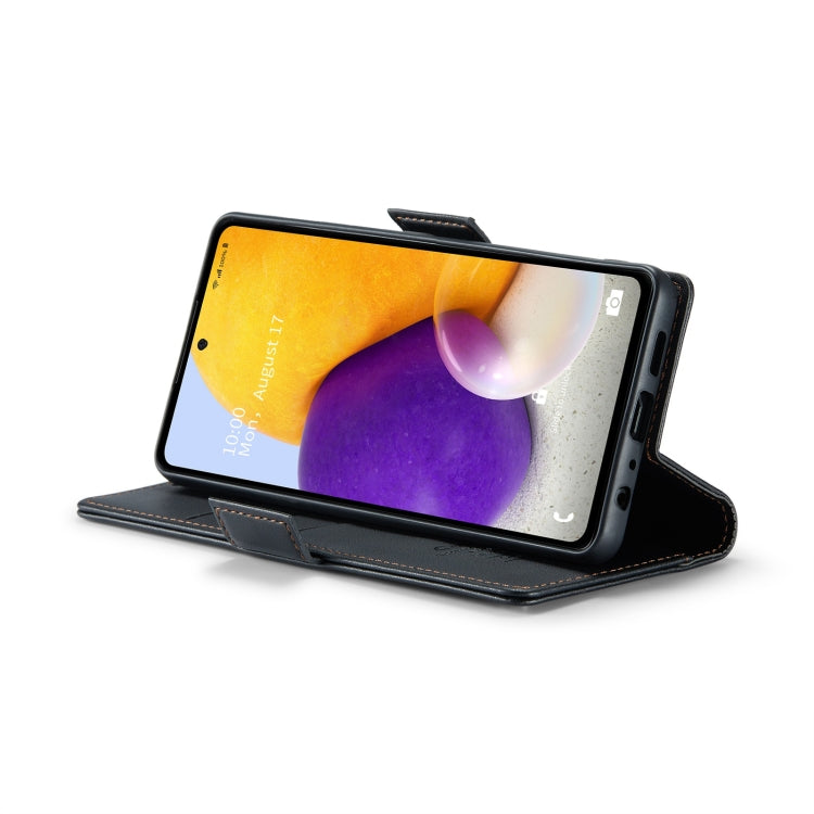 For Samsung Galaxy A72 CaseMe 023 Butterfly Buckle Litchi Texture RFID Anti-theft Leather Phone Case(Black) - Galaxy Phone Cases by CaseMe | Online Shopping South Africa | PMC Jewellery | Buy Now Pay Later Mobicred