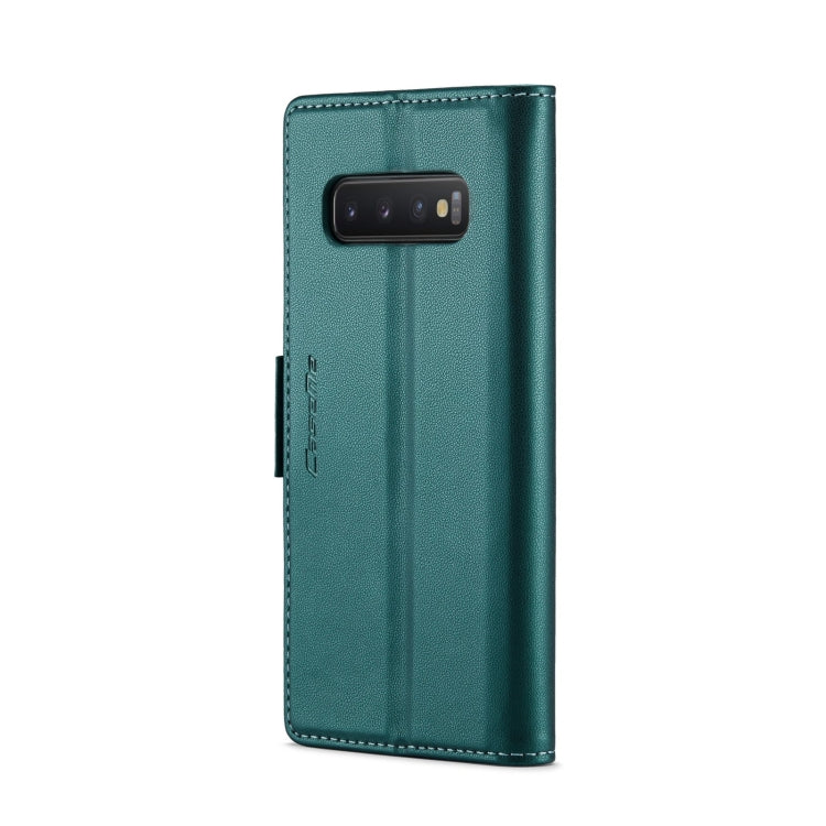 For Samsung Galaxy S10 CaseMe 023 Butterfly Buckle Litchi Texture RFID Anti-theft Leather Phone Case(Pearly Blue) - Galaxy Phone Cases by CaseMe | Online Shopping South Africa | PMC Jewellery | Buy Now Pay Later Mobicred