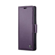For Samsung Galaxy S10+ CaseMe 023 Butterfly Buckle Litchi Texture RFID Anti-theft Leather Phone Case(Pearly Purple)