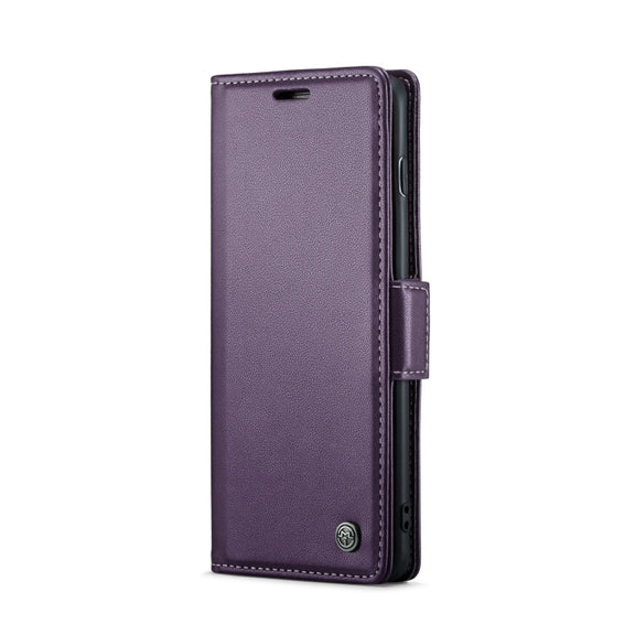 For Samsung Galaxy S10+ CaseMe 023 Butterfly Buckle Litchi Texture RFID Anti-theft Leather Phone Case(Pearly Purple)