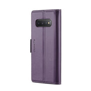 For Samsung Galaxy S10+ CaseMe 023 Butterfly Buckle Litchi Texture RFID Anti-theft Leather Phone Case(Pearly Purple)