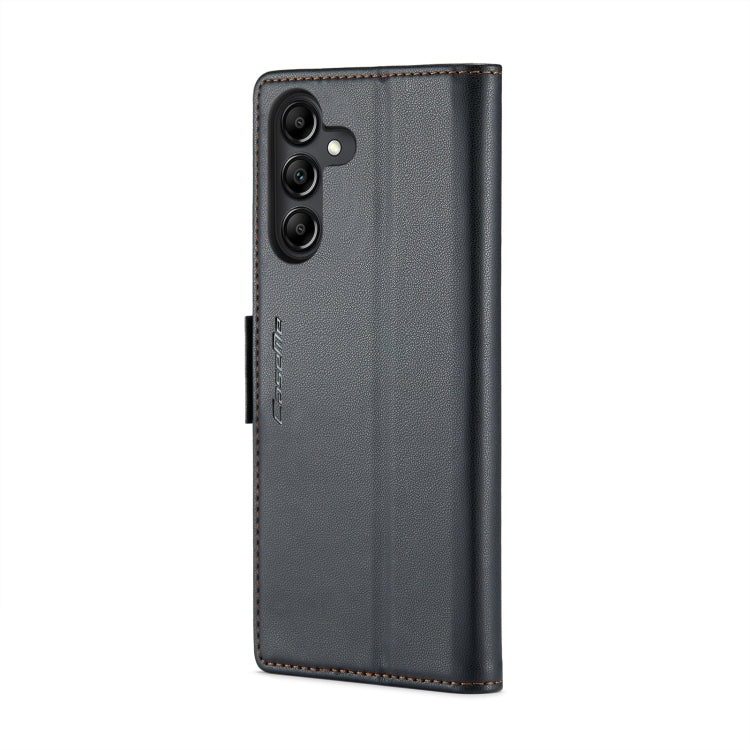 For Samsung Galaxy A14 4G/5G CaseMe 023 Butterfly Buckle Litchi Texture RFID Anti-theft Leather Phone Case(Black) - free shipping - PMC Jewellery - Order now!