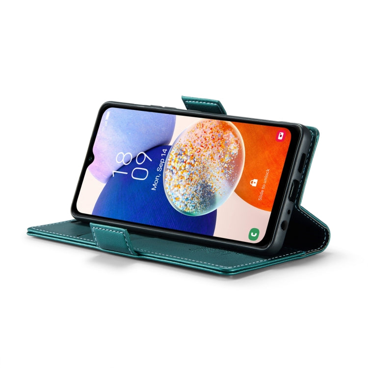 For Samsung Galaxy A14 4G/5G CaseMe 023 Butterfly Buckle Litchi Texture RFID Anti-theft Leather Phone Case(Pearly Blue) - Galaxy Phone Cases by CaseMe | Online Shopping South Africa | PMC Jewellery | Buy Now Pay Later Mobicred