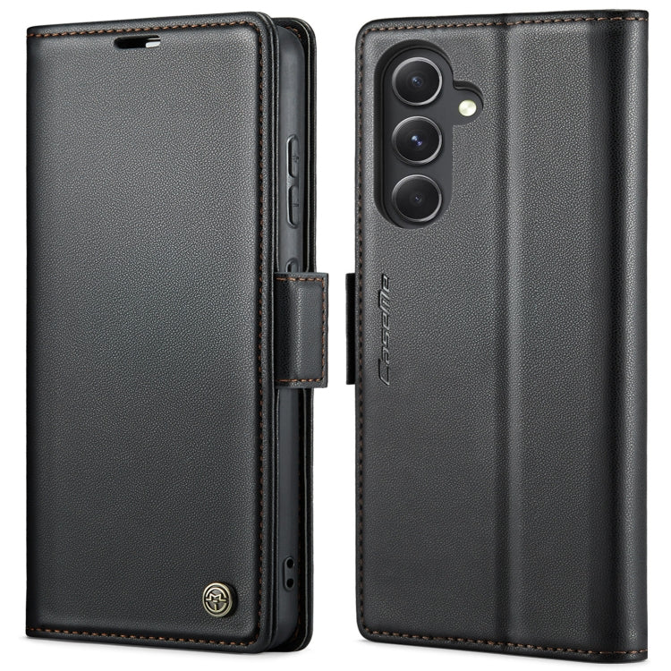 For Samsung Galaxy S23 FE 5G CaseMe 023 Butterfly Buckle Litchi Texture RFID Anti-theft Leather Phone Case(Black) - Galaxy Phone Cases by CaseMe | Online Shopping South Africa | PMC TechLife | Buy Now Pay Later Mobicred