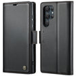 For Samsung Galaxy S24 Ultra CaseMe 023 Butterfly Buckle Litchi Texture RFID Anti-theft Leather Phone Case(Black) - free shipping - PMC TechLife - Order now!