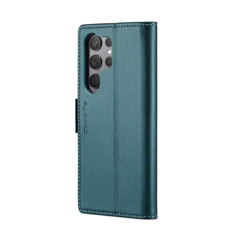 For Samsung Galaxy S24 Ultra CaseMe 023 Butterfly Buckle Litchi Texture RFID Anti-theft Leather Phone Case(Pearly Blue)