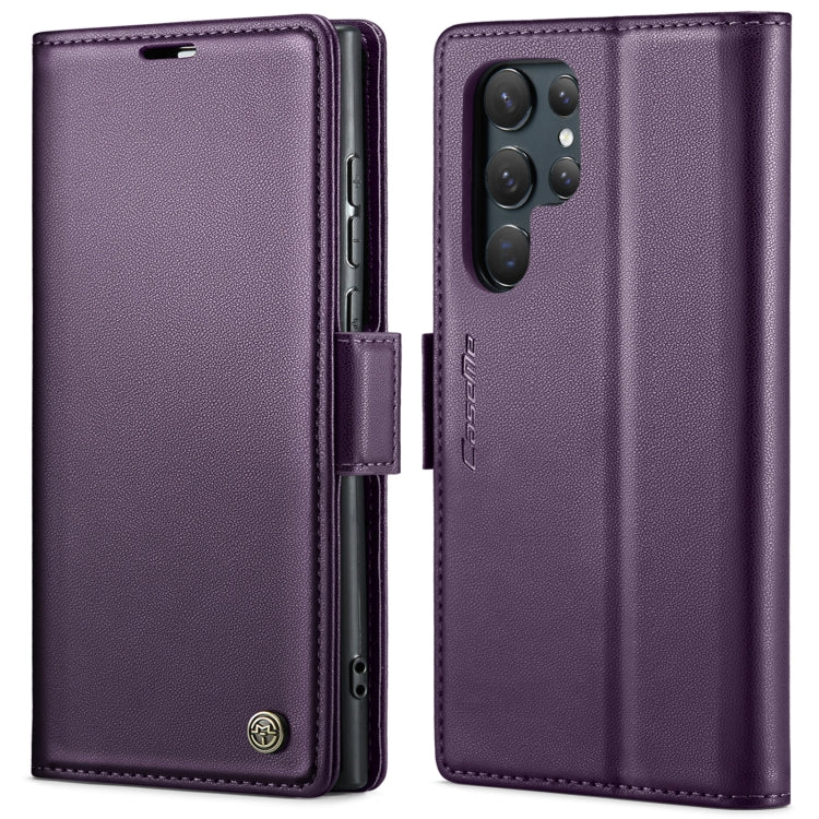 For Samsung Galaxy S24 Ultra CaseMe 023 Butterfly Buckle Litchi Texture RFID Anti-theft Leather Phone Case(Pearly Purple) - Galaxy S24 Ultra 5G Cases by CaseMe | Online Shopping South Africa | PMC TechLife | Buy Now Pay Later Mobicred